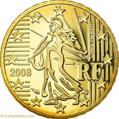2008 10 Cent France Monnaies Euros Valeur Faciale 10 Cents