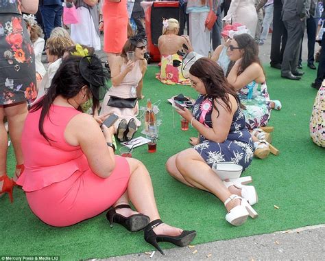 And Relax Ladies Perch On A Piece Of Astro Turf And Check Their Phones