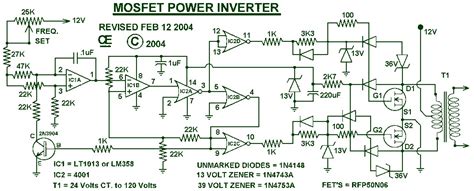 1000w Power Inverter Circuit Electronic Schematic Diagram