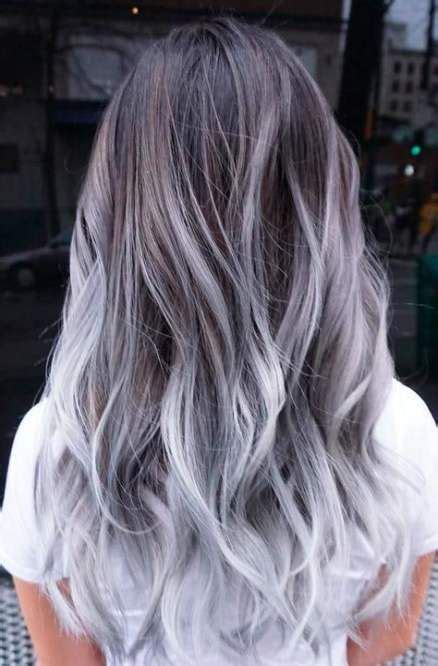 Hair Silver Ombre Dark Haircolor 17 New Ideas Hair Grey Ombre Hair