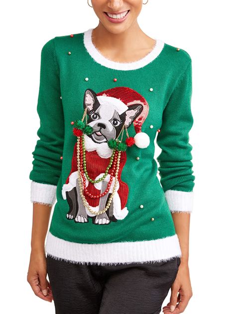 Holiday Time Womens Ugly Christmas Sweater