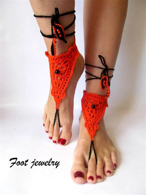 Africa Barefoot Sandals Orange Barefoot Footless Sandals Etsy
