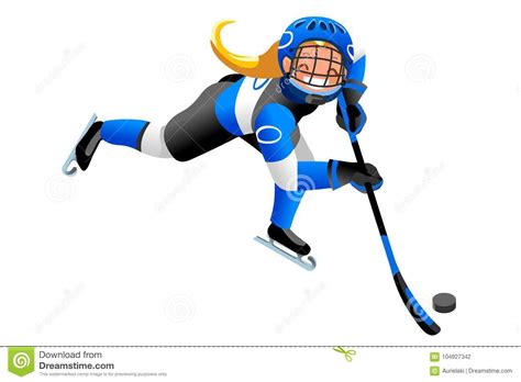 Wählen sie aus erstklassigen inhalten zum thema eishockeyspieler in höchster. Lokalisierter Hockey-Vektor-Mädchen-Spieler Vektor ...