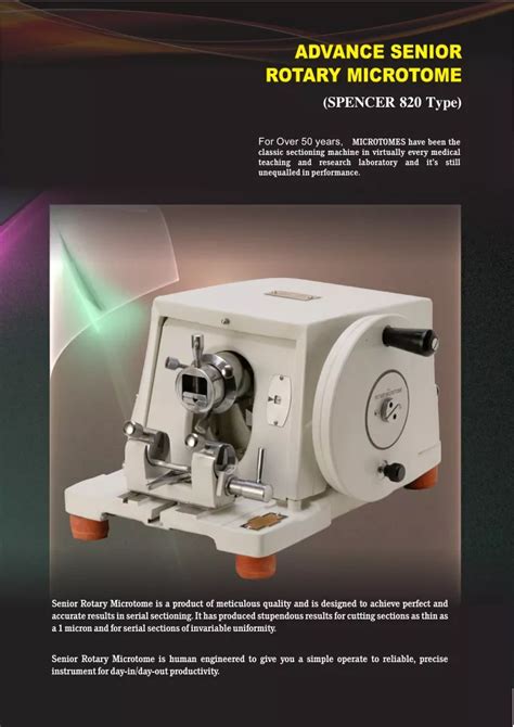 Ppt Advance Senior Rotary Microtome Mt 1090a Powerpoint Presentation