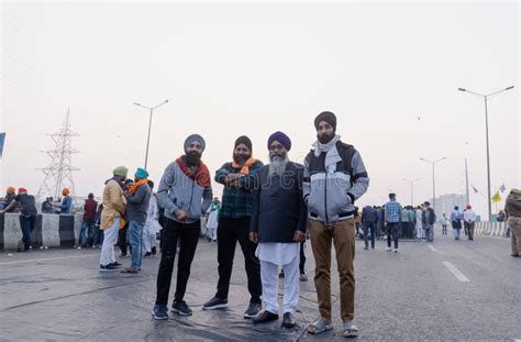 Indian Farmer Protest At Delhi Uttar Pradesh Border Editorial Photo