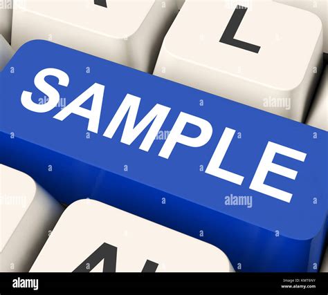 Sample Key On Keyboard Meaning Trial Or Sampling Stock Photo Alamy