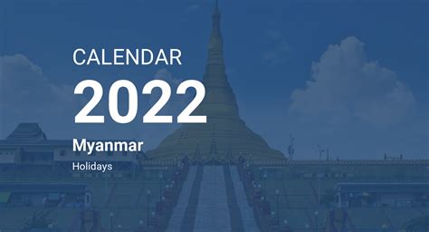 Year 2022 Calendar Myanmar