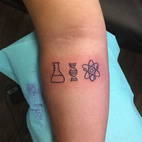 Small Chemistryscience Tattoo Dna Tattoo Biology Tattoo Physics