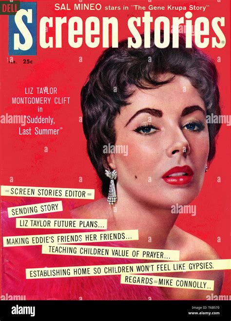 Vintage Movie Magazine Cover Screen Stories Elizabeth Taylor 1960