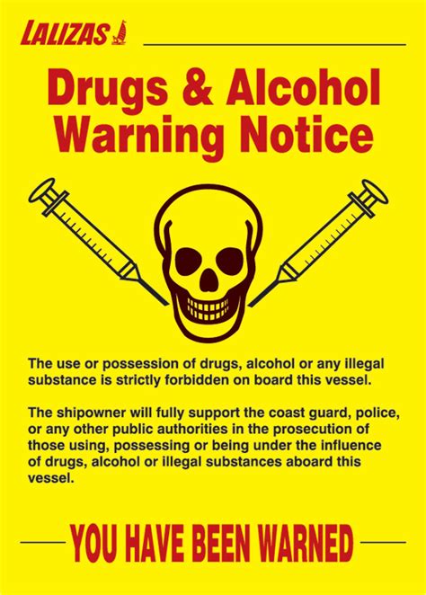 Lalizas Imo Signs Drugs And Alcohol Poster