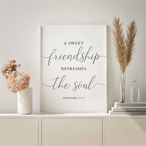 A sweet friendship refreshes the soulFriendship quotesBible | Etsy