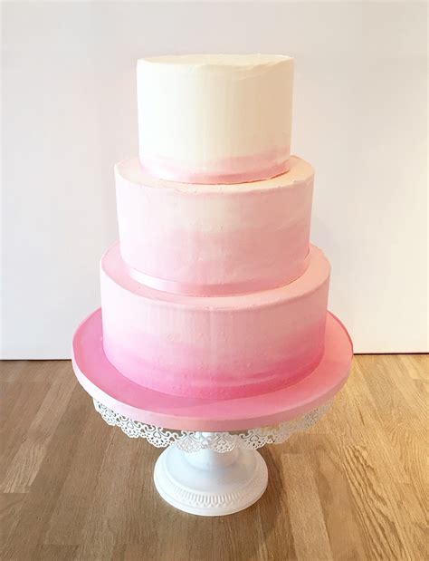Pink Ombre Wedding Cake The Cakery Leamington Spa And Warwickshire