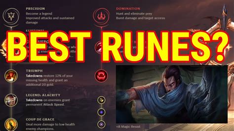 How To Pick The Best Runes For Yasuo League Of Legends Season 10