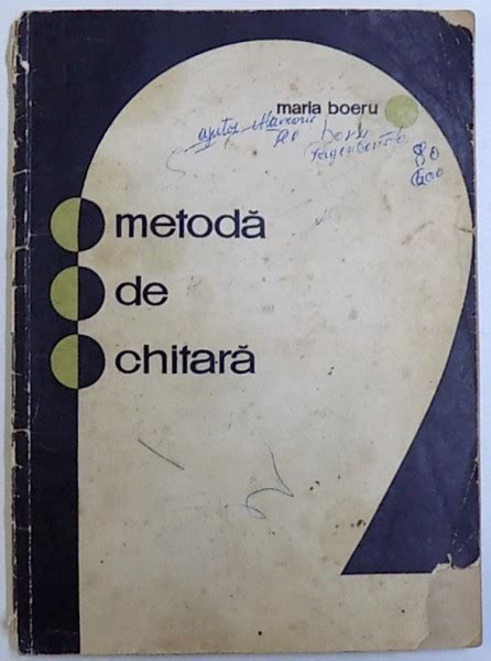 Metoda De Chitara De Maria Boeru Editia Ii 1965