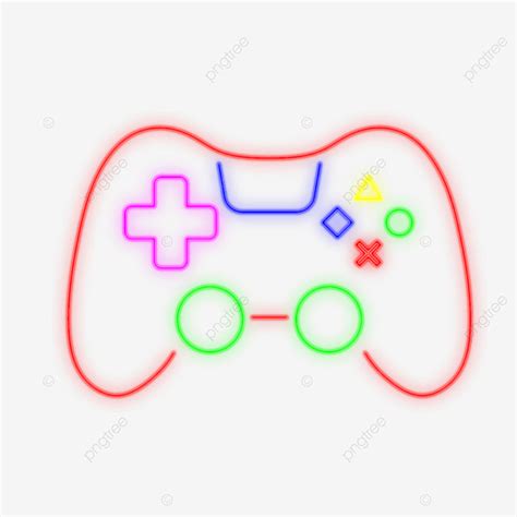 Gamepad Neon Vector Art PNG Gamepad Joystick Neon Game Neon Game