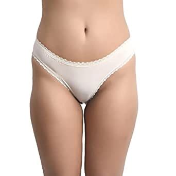 Buy Women S Nylon Spandex Mid Waist Nude Hip Cut Brazilian Bikini Panty