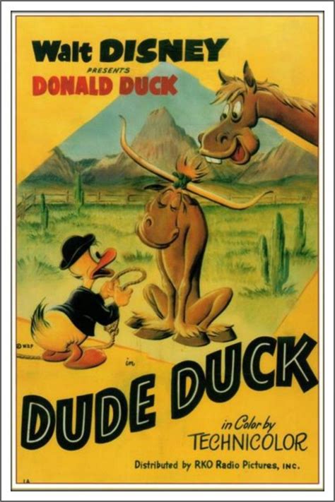 Donald Duck Dude Duck 1951 Disney Cartoons Childrens Movies