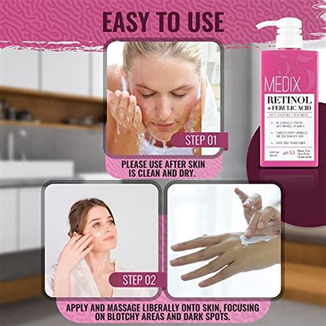 Medix 55 Retinol Body Lotion Moisturizer Face And Body Cream And Crepey