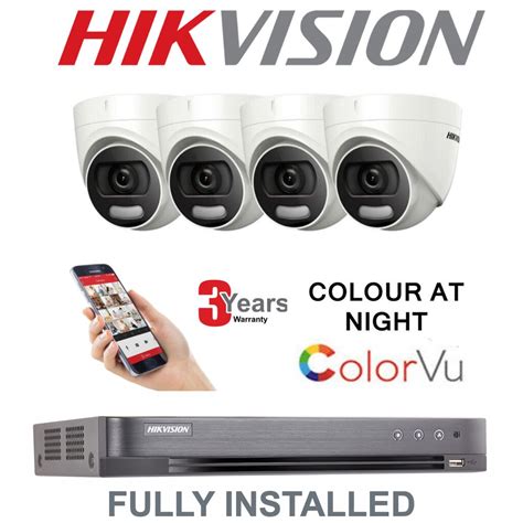 4 X Hikvision ColorVu 5MP AHD Camera Systems SatFocus Security