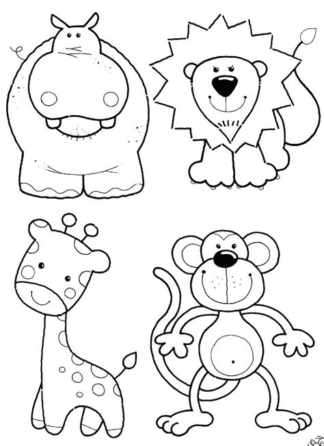 Printable Zoo Animals Coloring Pages At Free