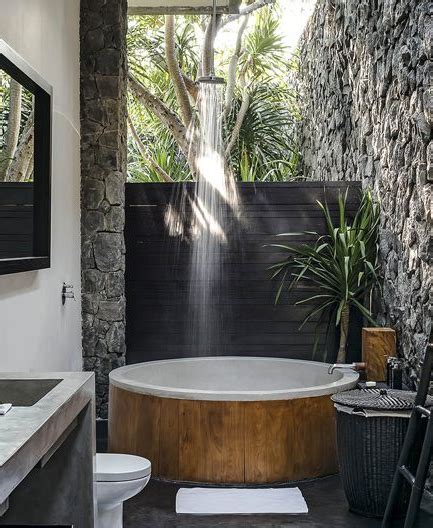 Villa Mana Canggu Bali Indonesia Beautiful Bathrooms Outdoor