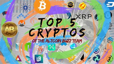 The cryptocurrency market is flying. Top 5 Cryptocurrencies in 2019 from The Altcoin Buzz Team ...