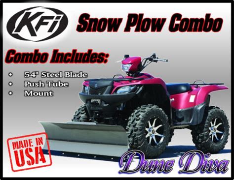 Kfi 54 Snow Plow Blade Mount Combo Kit Suzuki Eiger King Quad 400