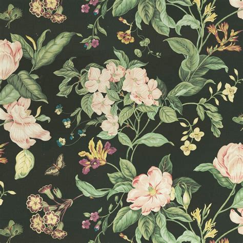 Waverly Garden Images Noir Floral Home Decorating Fabric By Etsy