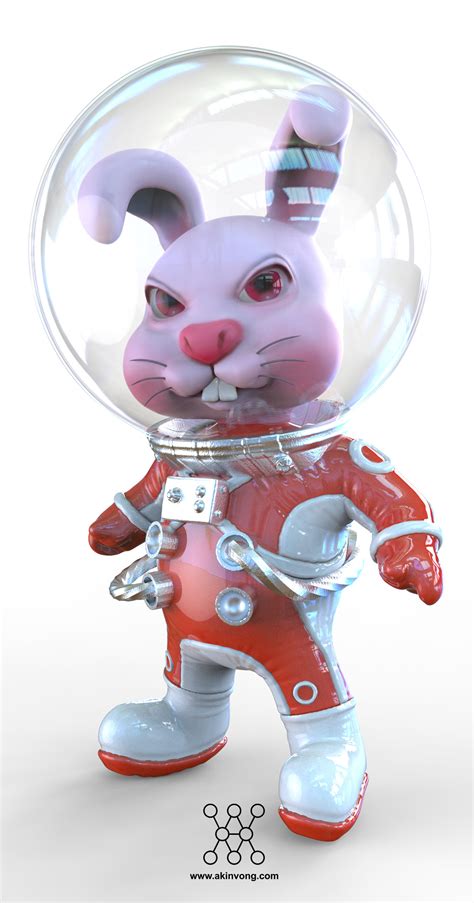 Space Rabbit 2020 3d Modeling And Rendering Character On Behance