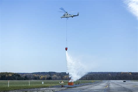 Unmanned Team Of K MAX Helicopter And Indago Quad Rotor Demonstrate Firefighting Capability
