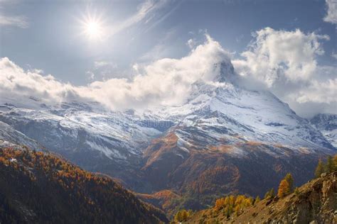 Matterhorn And Autumn Stock Photo Image Of Rock Mountain 162535822