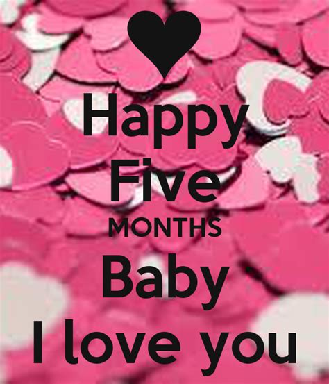 Happy Five Months Baby I Love You Poster Ariel Keep Calm O Matic