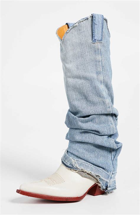 R13 Denim Sleeve Cowboy Boots The Jeans Blog