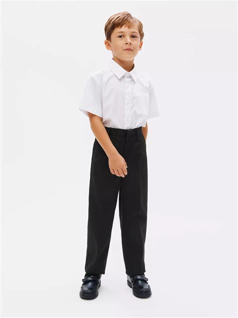 John Lewis Boys Regular Fit Adjustable Waist School Trousers Black At