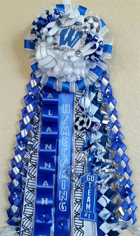 Homecoming Mum Blue And White Wallace Rangers Mum Homecoming Mums