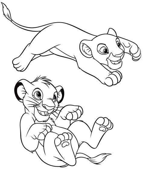 Simba And Nala Pages Coloring Pages
