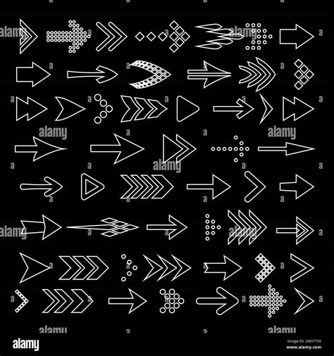 Big Icon Set Of Flat Arrows Isolated Arrow Icon Set Collection For