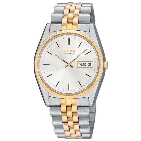 Mens Seiko® Two Tone Watch 187690 Watches At Sportsmans Guide