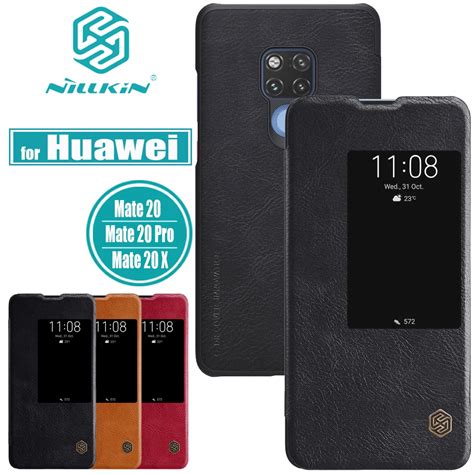 Nilkin For Huawei Mate 20 Pro Cases Cover Nillkin Luxury Pu Flip