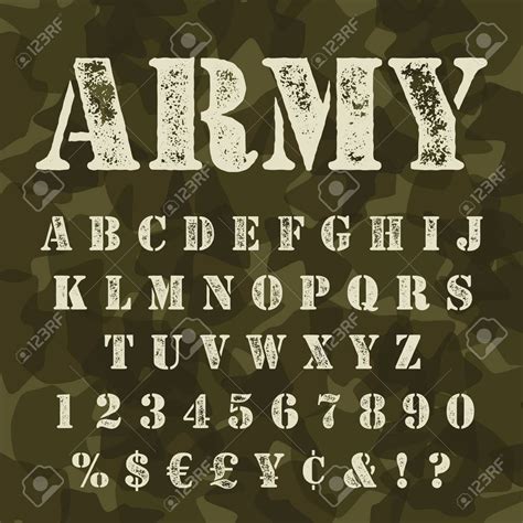 Us Army Font Stencil Free Svg Script And Handwritten