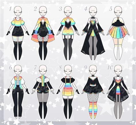 Outfit Adoptable Batch 98 Closed By Minty Mango On Deviantart