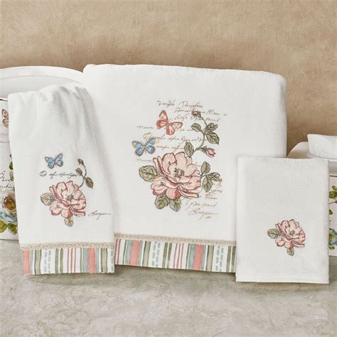 Butterfly Garden Embroidered Bath Towel Set