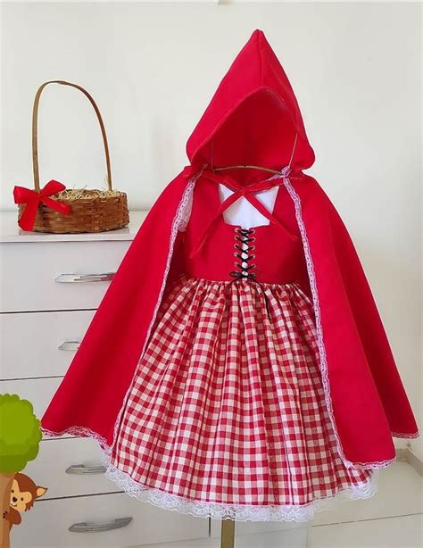 Vestido Chapeuzinho Vermelho Infantil Com Capa Elo7