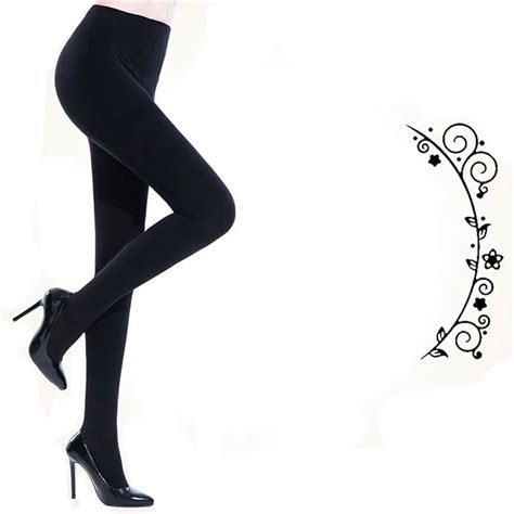 hotsale women black sexy pantyhose autumn winter warm tights stockings step foot seamless high