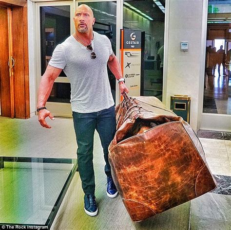 The Rock Teases Central Intelligence Co Star As He Lugs Huge Baggage In Instagram Snap Daily