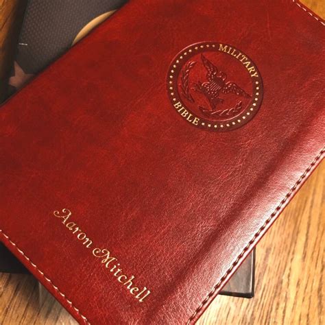 Personalized Csb Military Bible Compact Marines Burgundy