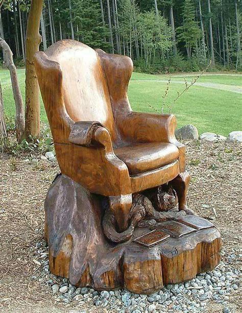 Image Result For Diy Make Chair Out Of Tree Stump Wood Carving Art