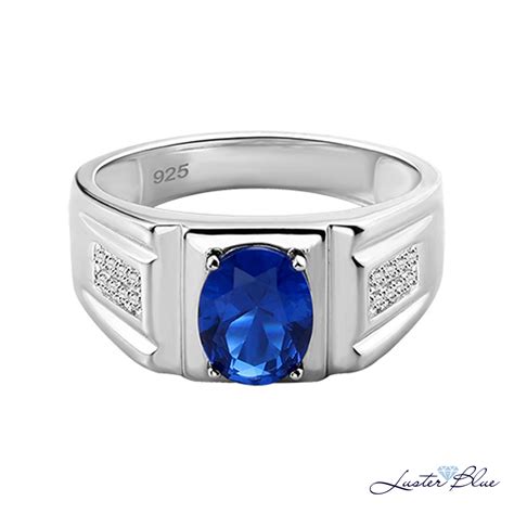 Blue Sapphire Silver Ring Lbsr 481 Lusterblue