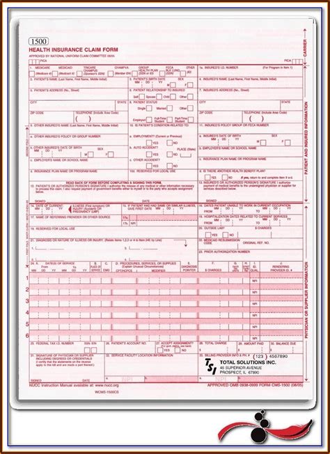 Printable Hcfa 1500 Claim Form Form Resume Examples Ygkzkewv3p