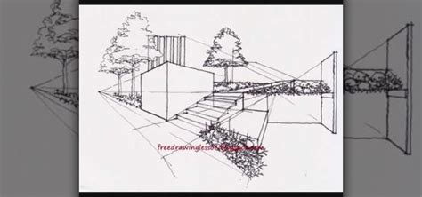 Simple Perspective Landscape Drawing